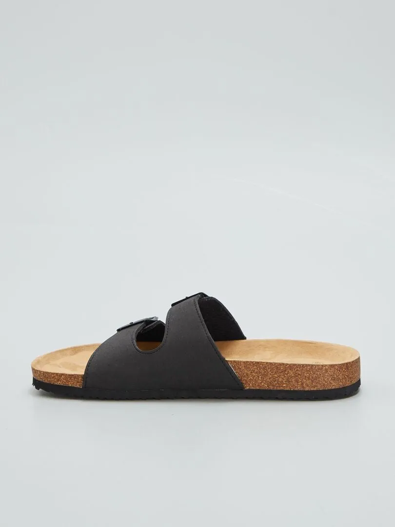 MULES CON TIRAS  NEGRO