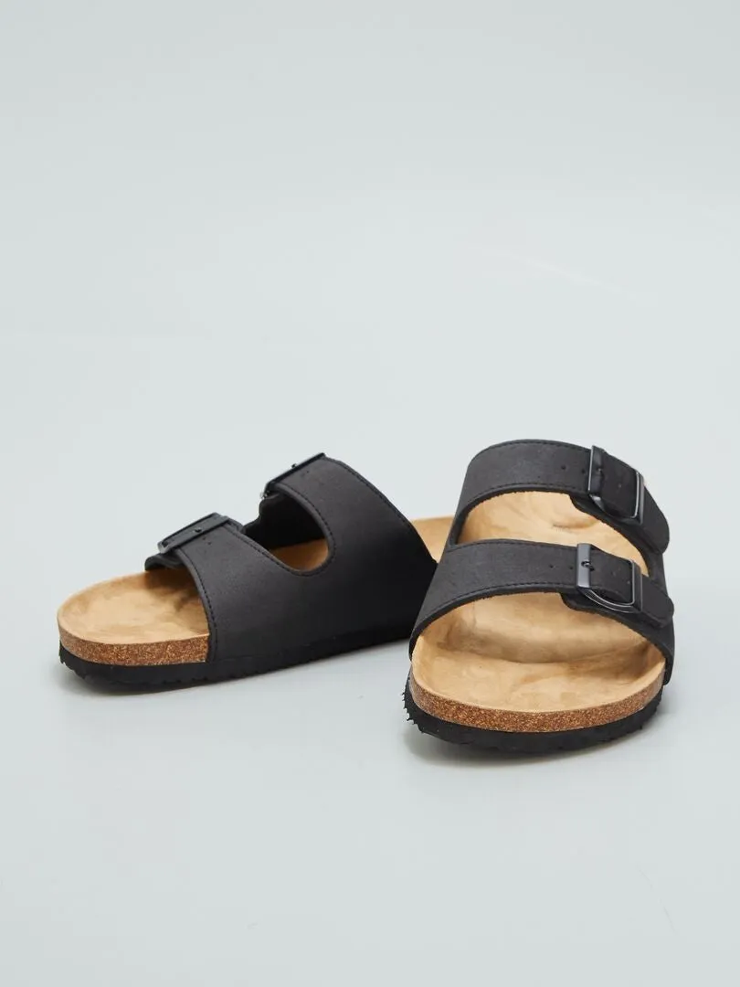 MULES CON TIRAS  NEGRO