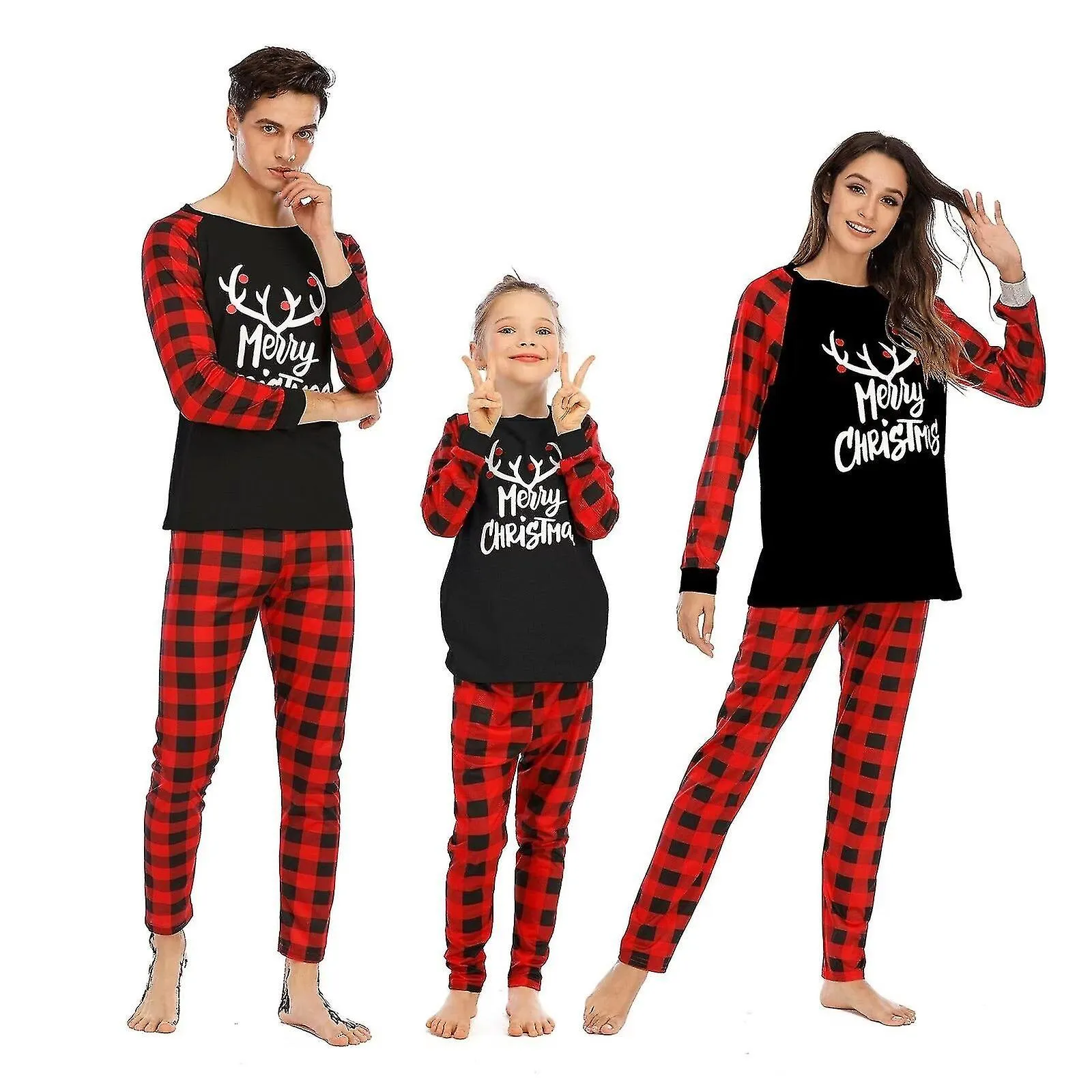 Navidad Pjs Adultos Niños Bebé Navidad Ropa de noche familiar Pijamas a juego Regalo