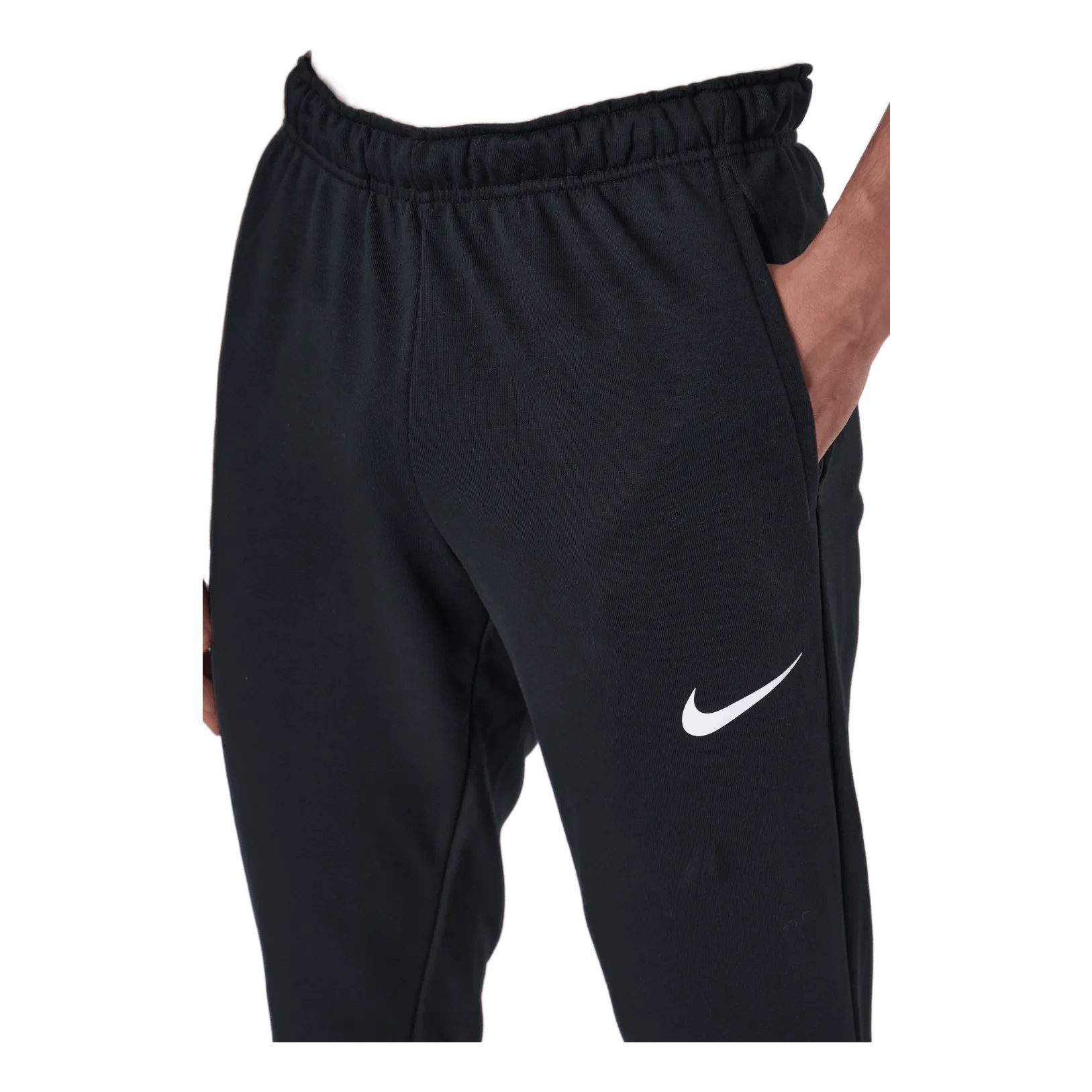 NIKE DRIFIT MEN'S TAPERED TRAINING PANTS BLACK/WHITE
