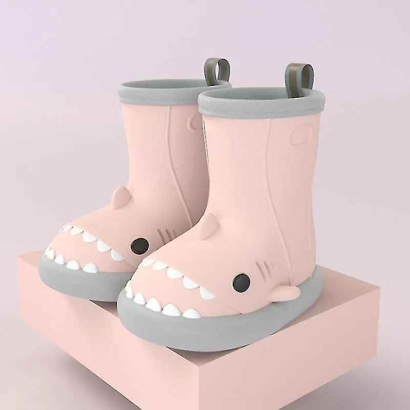 Nueva bota de lluvia impermeable Shark Bota de lluvia antideslizante para niños niñas y niños