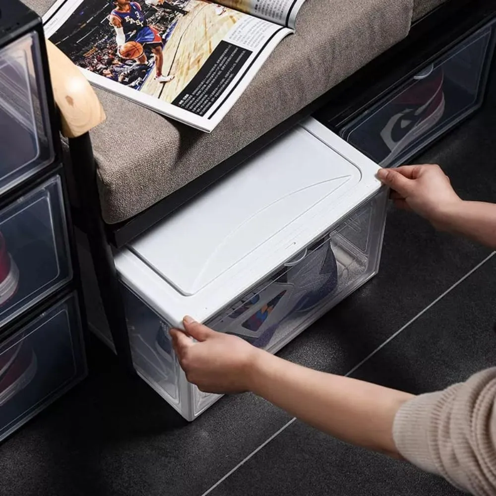 Organizador Apilable para Zapatillas Caja para Dormitorio Blanco U498