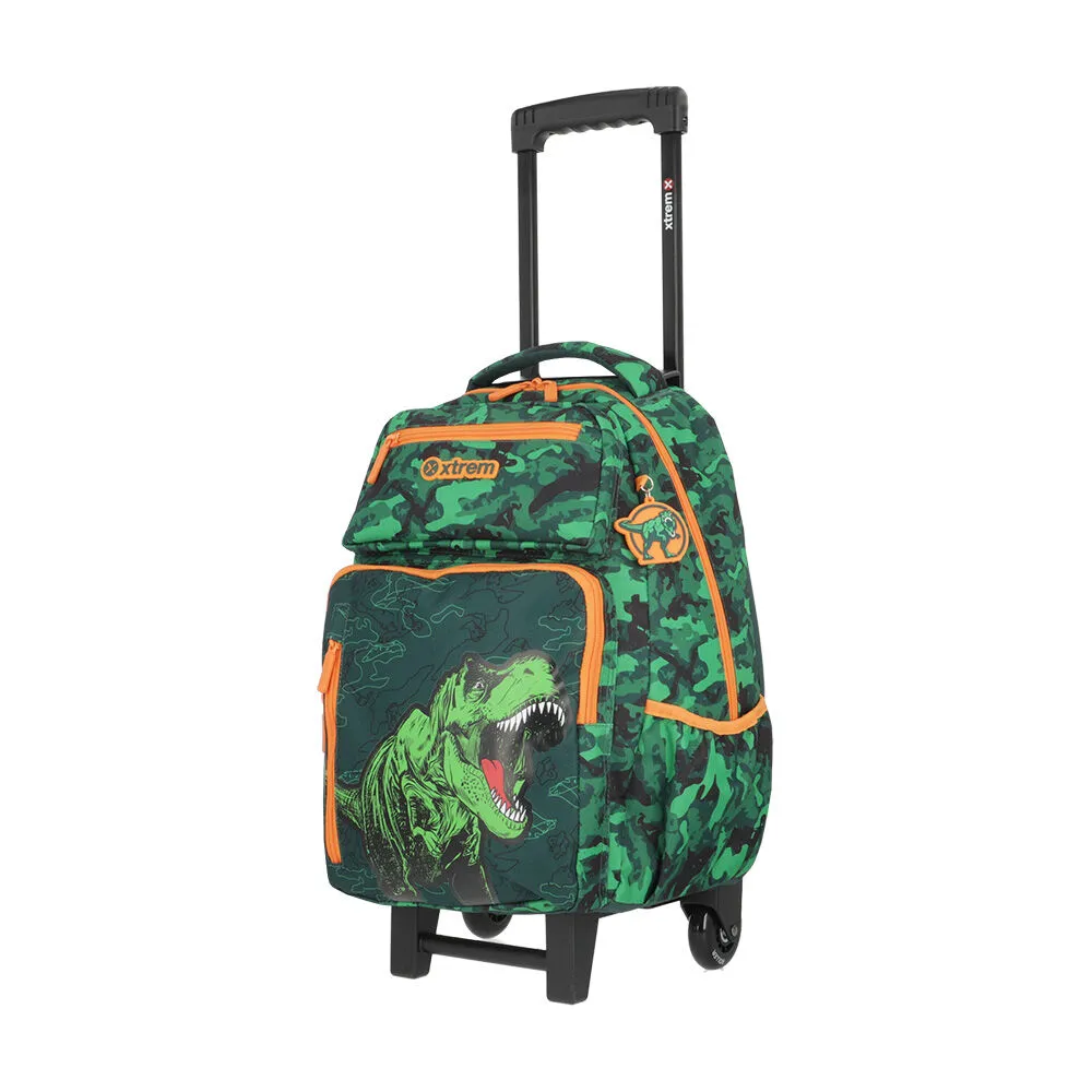 Pack Mochila con ruedas Xtrem Run 5XT Dino Verde