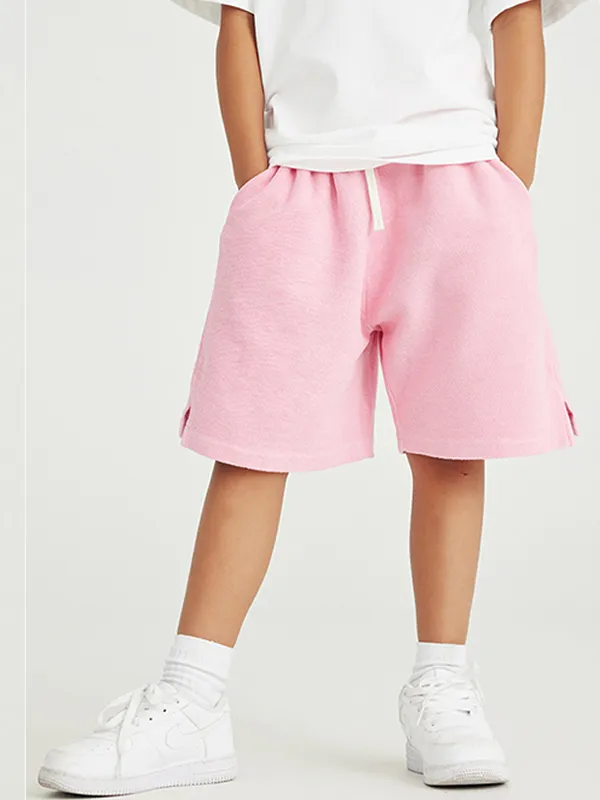 Pantalones cortos deportivos sueltos con abertura lavada retro para niñas y adolescentes para niños y niñas