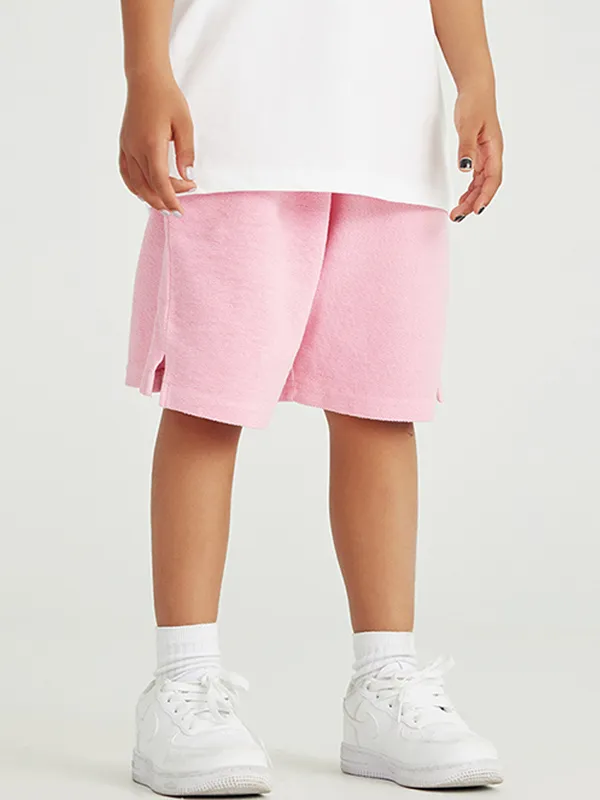 Pantalones cortos deportivos sueltos con abertura lavada retro para niñas y adolescentes para niños y niñas