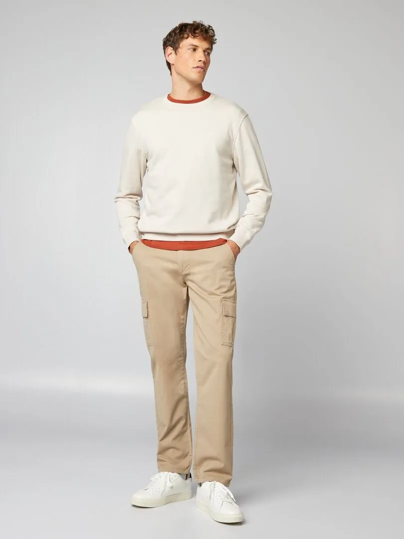 PANTALóN CON BOLSILLOS  BEIGE