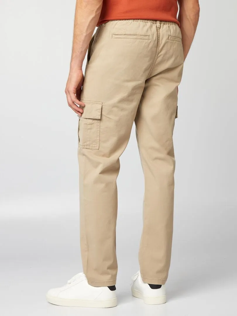PANTALóN CON BOLSILLOS  BEIGE