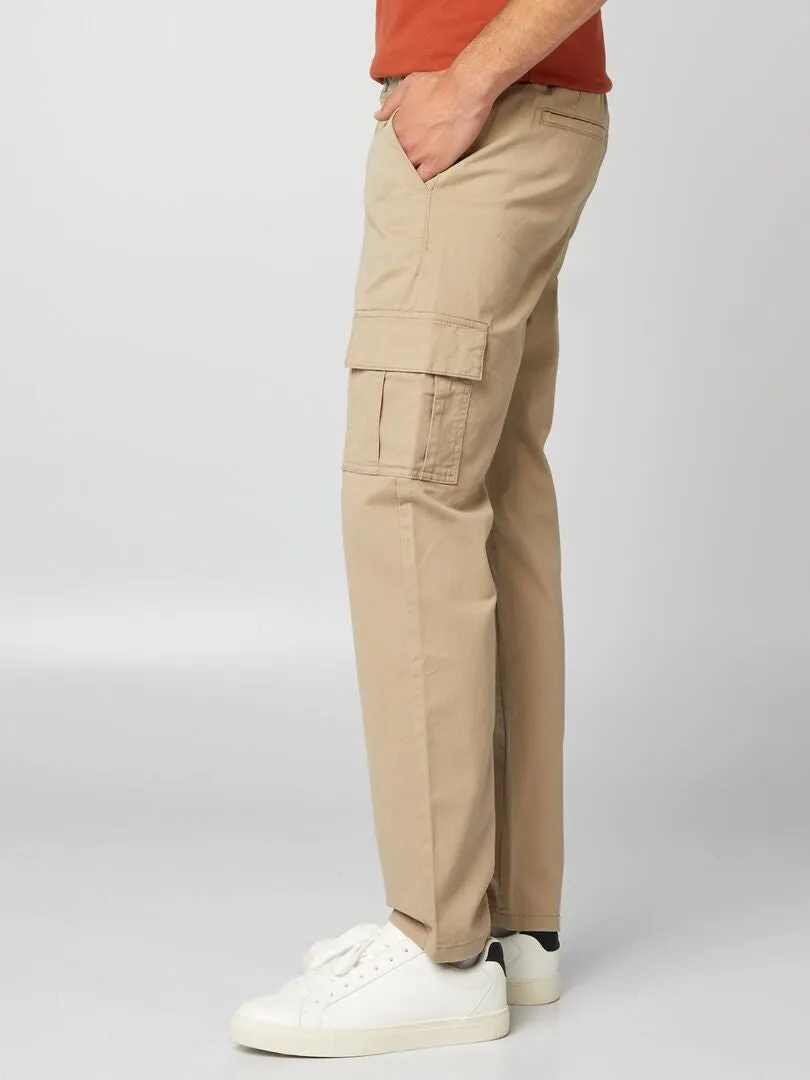 PANTALóN CON BOLSILLOS  BEIGE