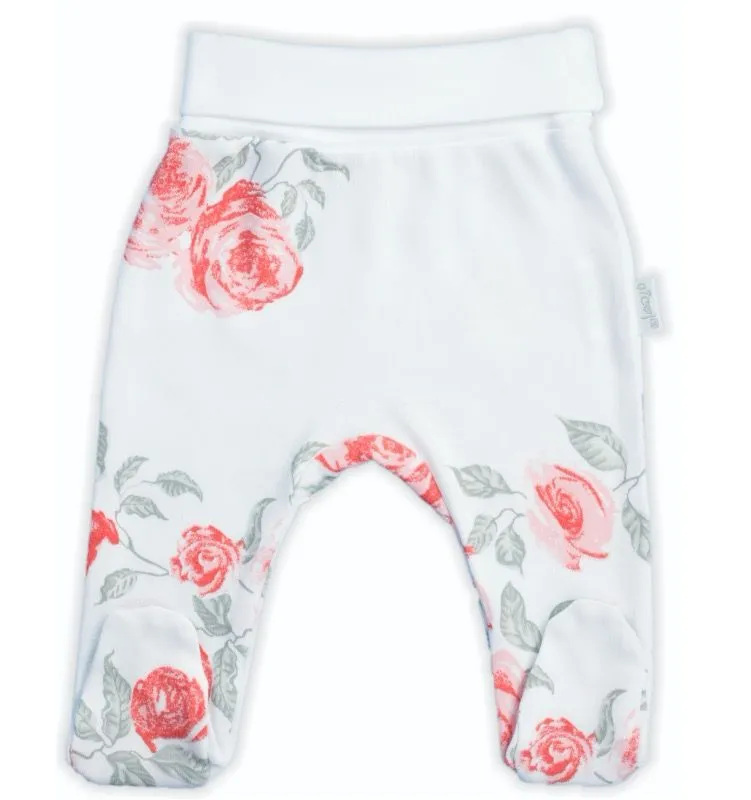 Pantalón con pies bebé niña colección Rose