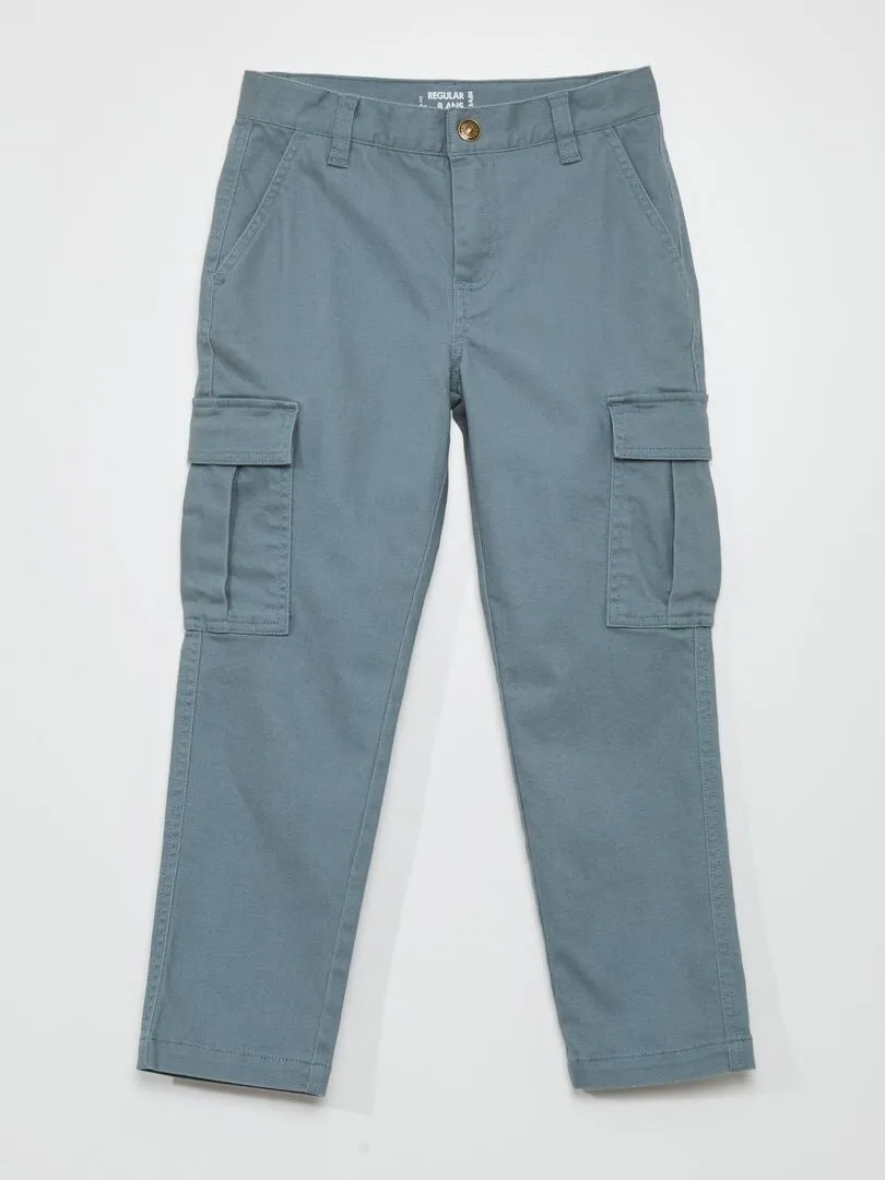 PANTALóN SLIMFIT CON BOLSILLOS  AZUL