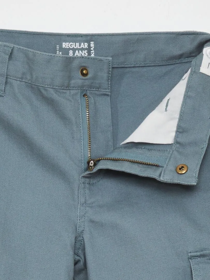 PANTALóN SLIMFIT CON BOLSILLOS  AZUL