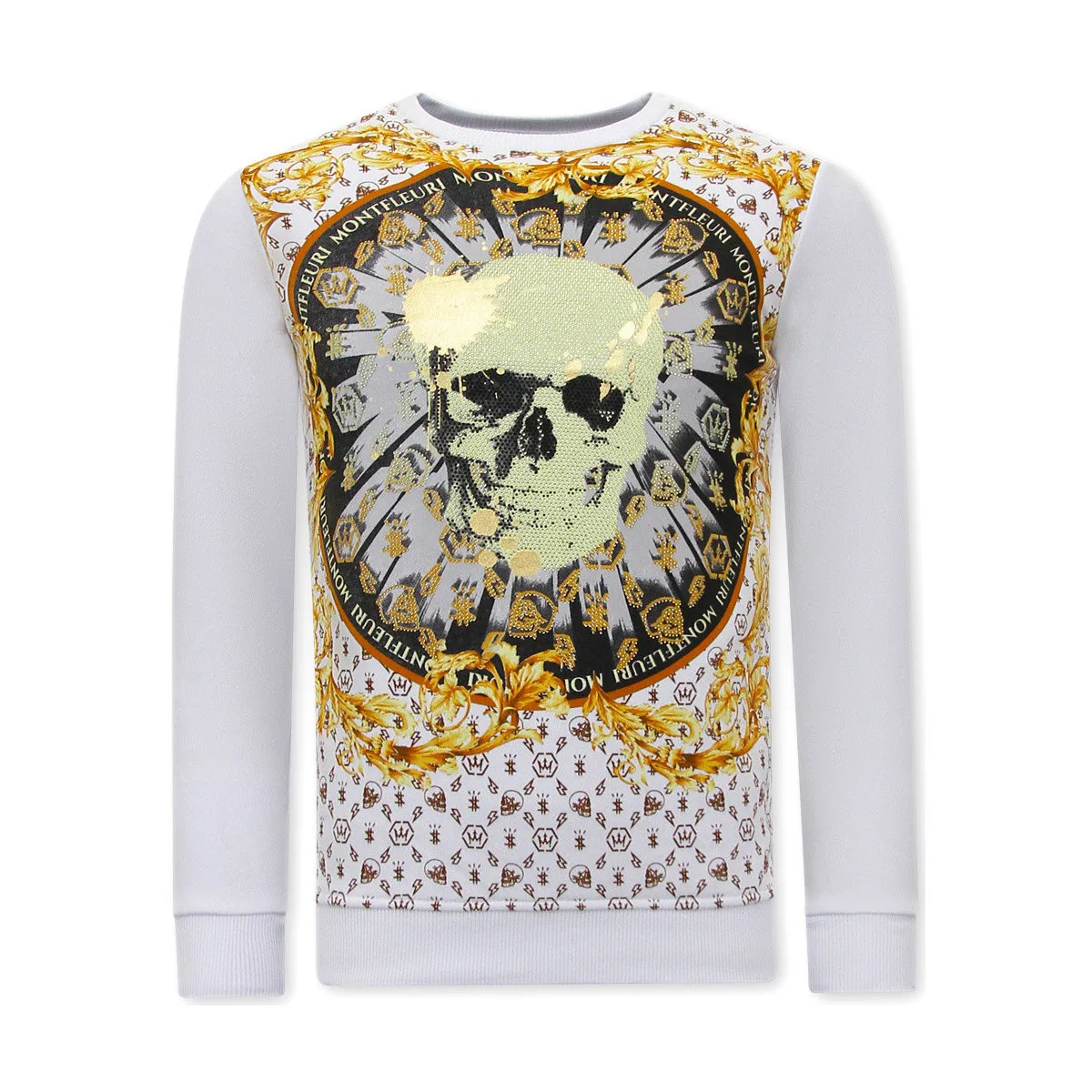 Para Hombre Skull Strass