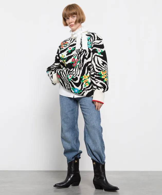 Philosophy di Lorenzo Serafini Wool jacquard sweater