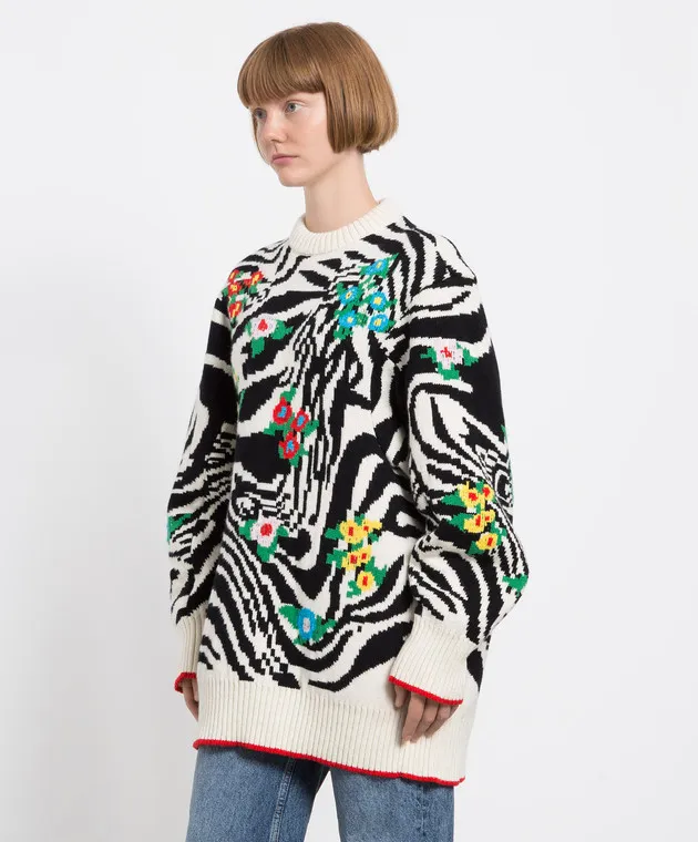 Philosophy di Lorenzo Serafini Wool jacquard sweater