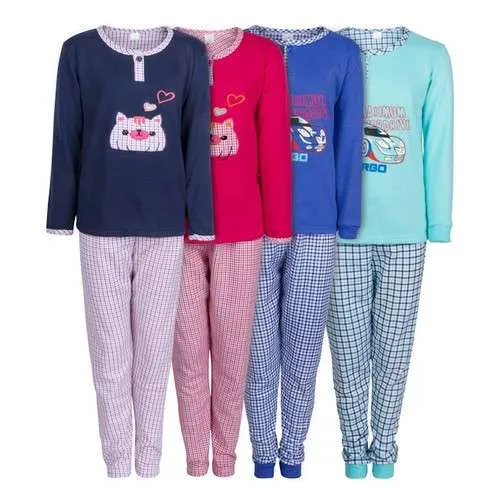 Pijamas niños Ref. 616 Tallas de 4 a 14 años. Colores y Dibujos Surtidos.