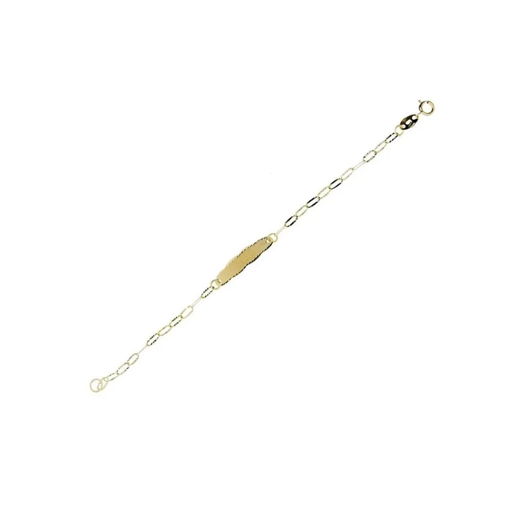 Pulsera oro 18 ktes para bebé para grabar nombre