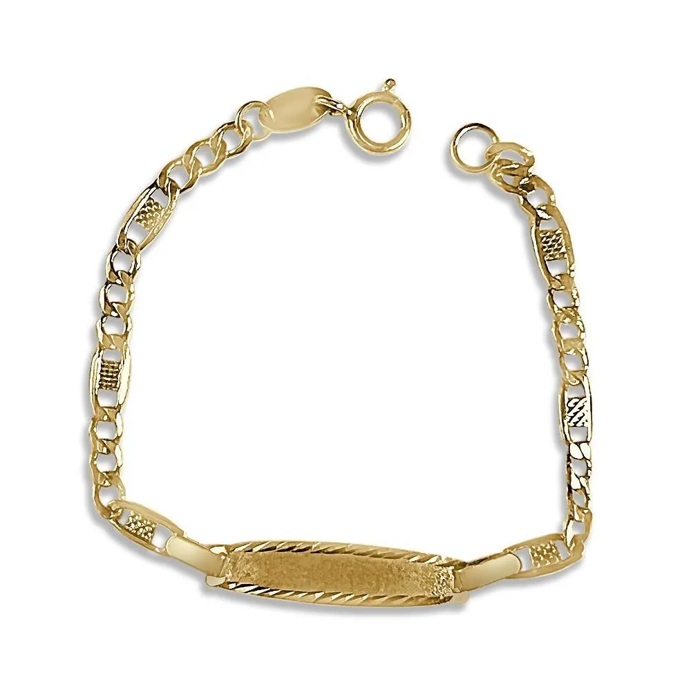 Pulsera oro 18 ktes para bebé para grabar nombre