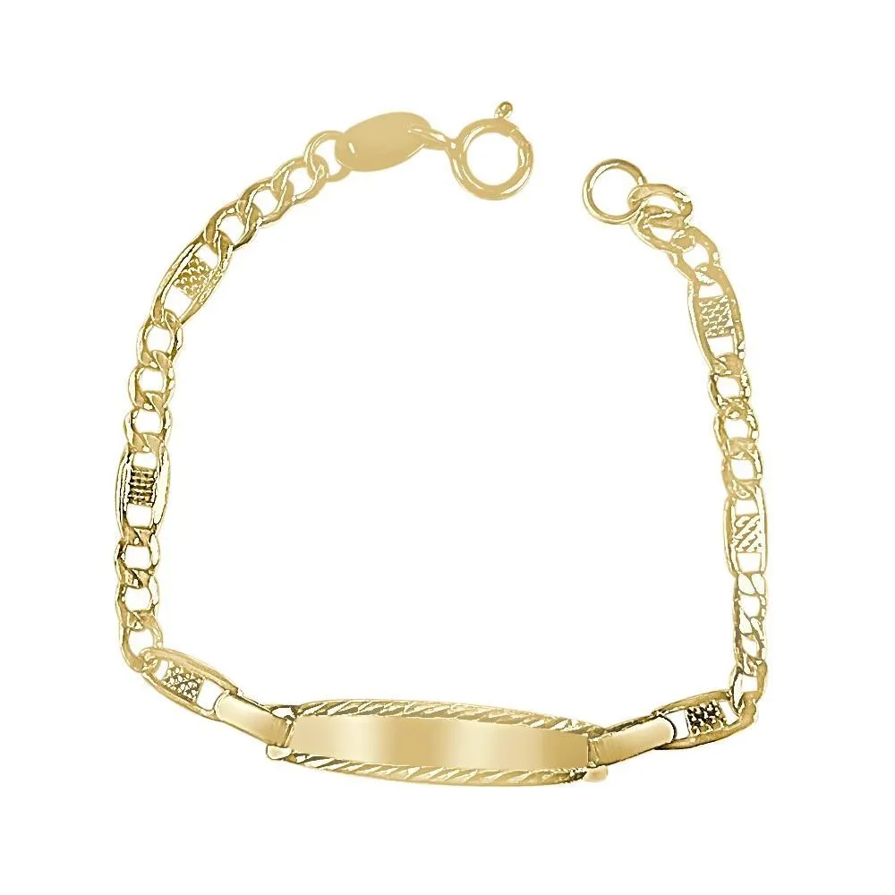 Pulsera oro 18 ktes para bebé para grabar nombre