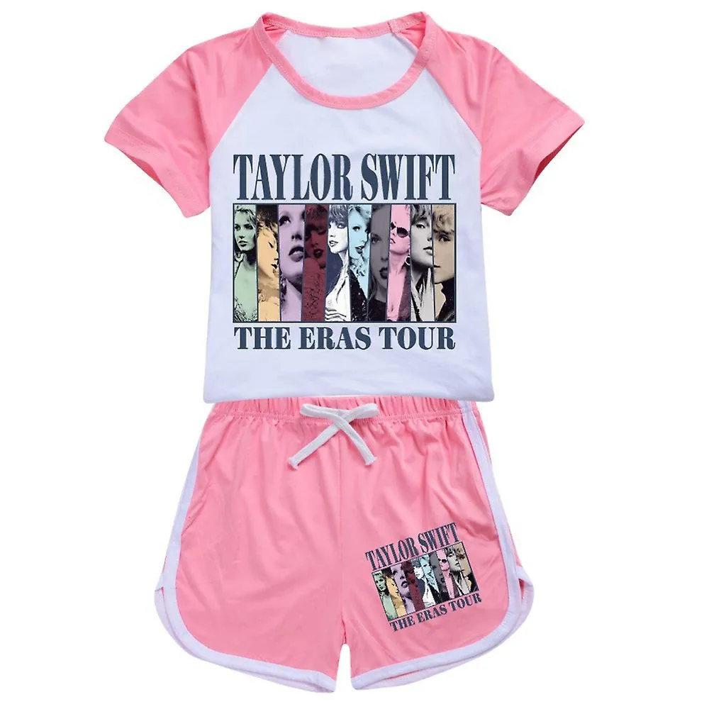REGALOS TAYLOR SWIFTIE CHáNDAL ESTAMPADO CAMISETA + PANTALONES CORTOS ROPA DE ESTAR POR CASA CONJUNTOS CONJUNTOS 1116 AñOS NIñO