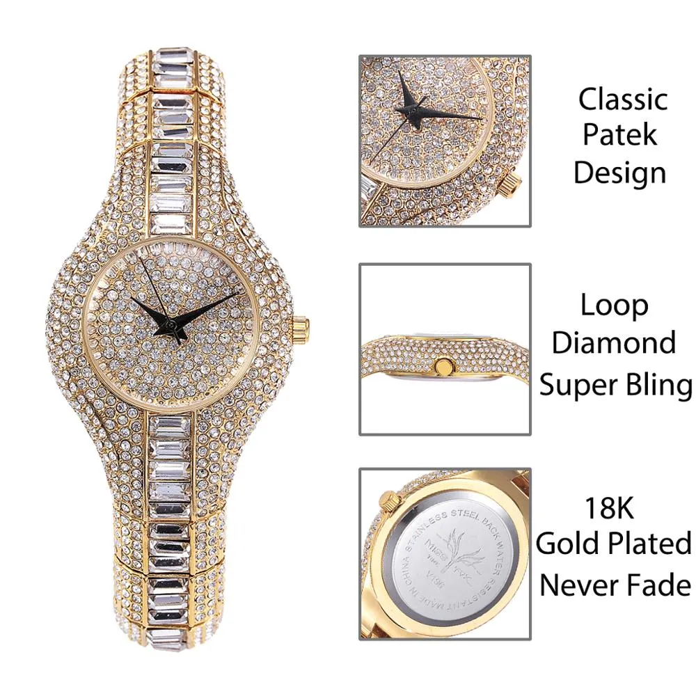 Reloj para mujer women's Watch 30mm Small Womens Watch Shockproof Waterproof Ladies Metal Watch bracelets Rhinestone Watches