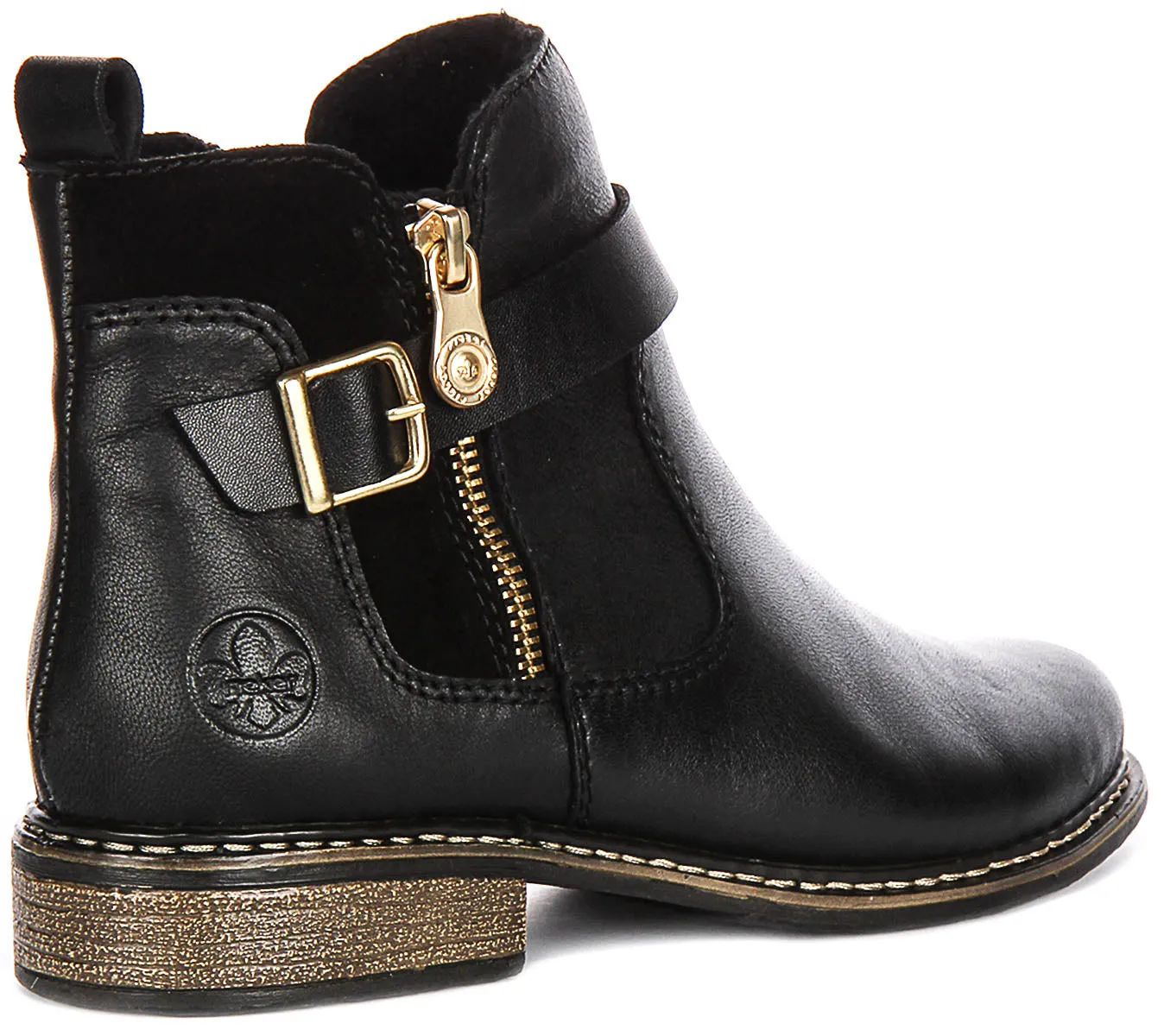 RIEKER Z495900 IN BLACK GOLD FOR WOMEN