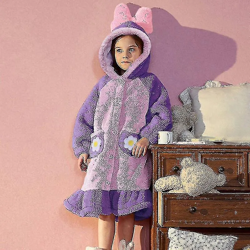Ropa de dormir para niños franela de invierno suave cálido niñas pijama conjunto de camisón para niños manga larga pijama con ca