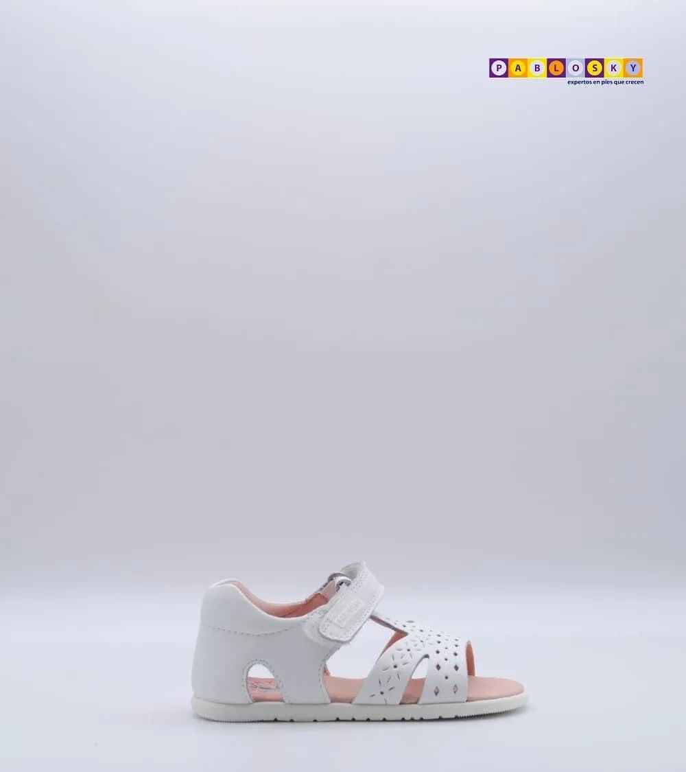 SANDALIA PABLOSKY NIÑA RESPETUOSA BLANCO PICADO