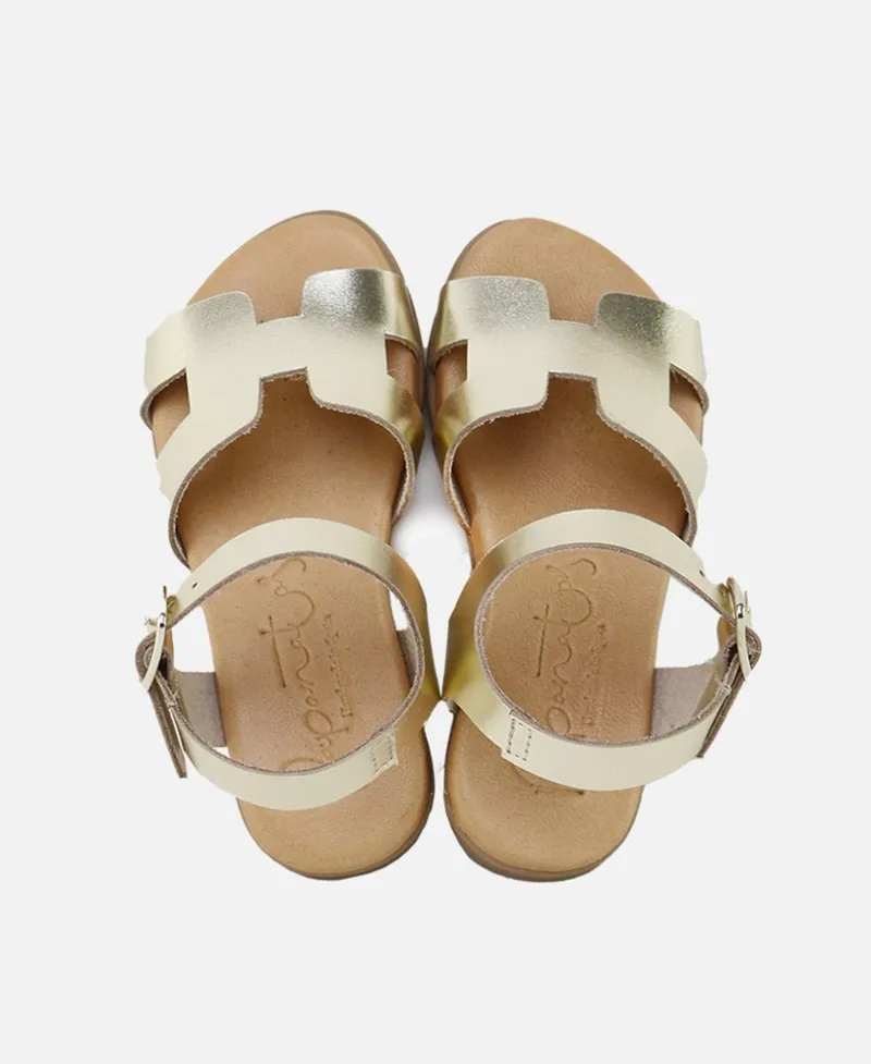 Sandalias Niña ELI Gel Vaqueta Champagne