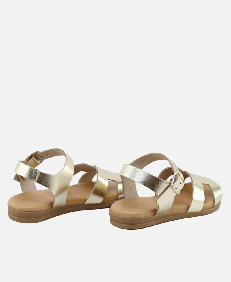 Sandalias Niña ELI Gel Vaqueta Champagne