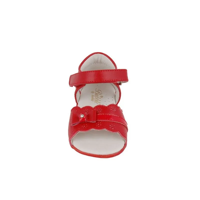Sandalias para niña de piel con lazo