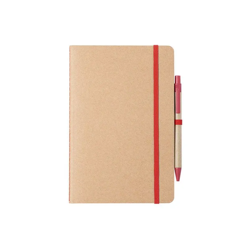 Set de libreta y bolígrafo promocional sostenible Esteka