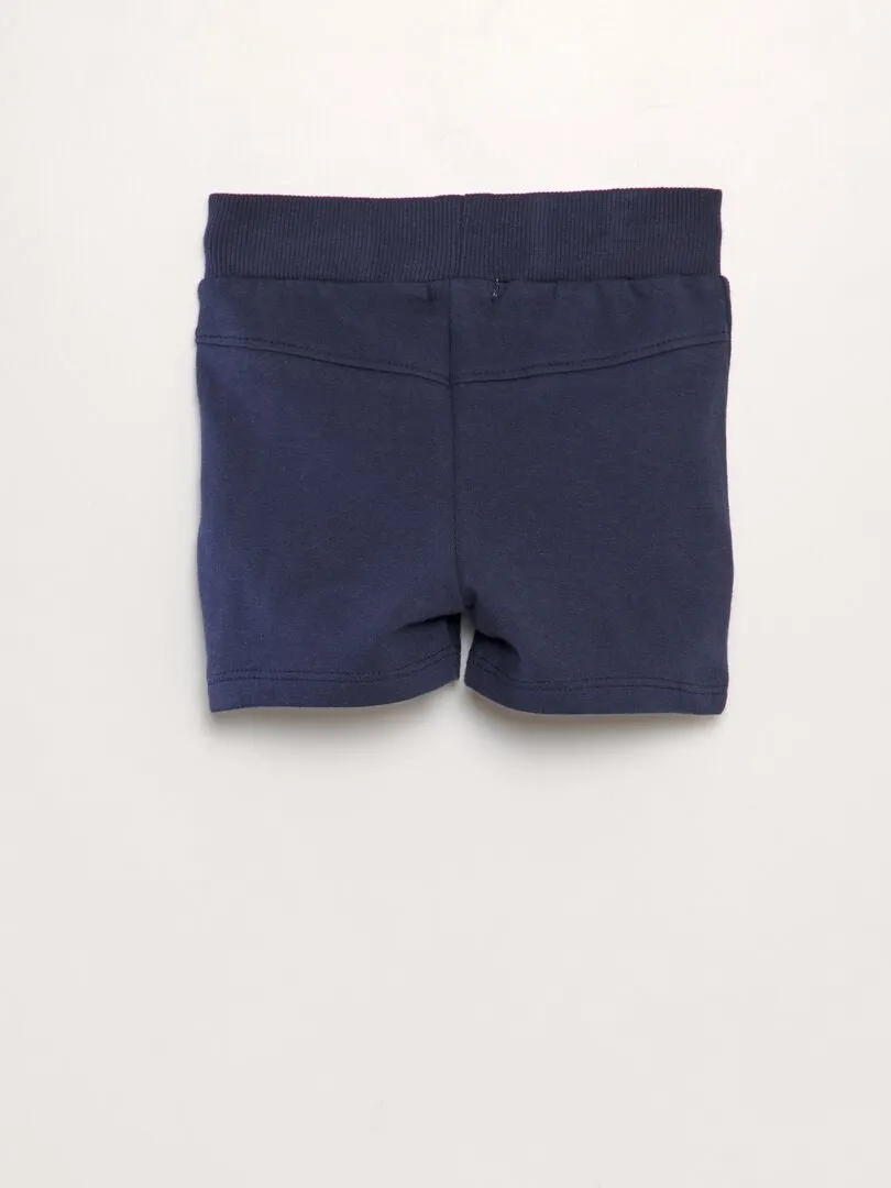 SHORT CON BOLSILLOS CON CREMALLERA  AZUL