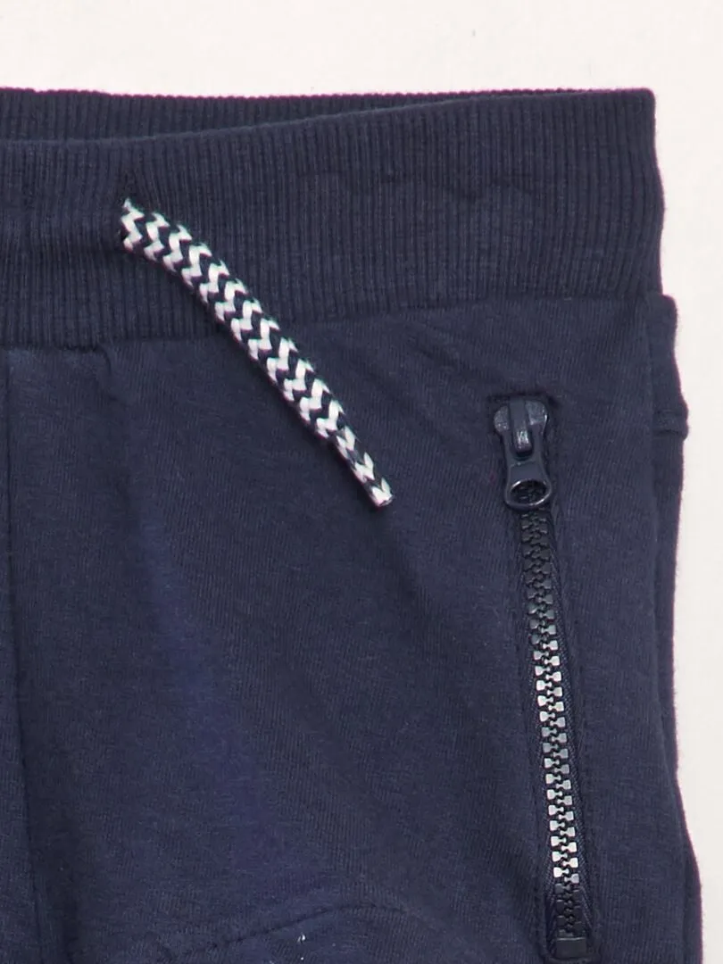 SHORT CON BOLSILLOS CON CREMALLERA  AZUL
