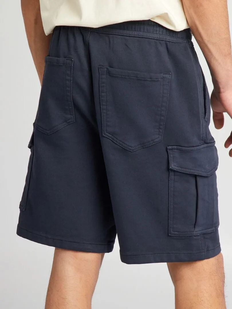 SHORT CON BOLSILLOS EN LOS LATERALES  AZUL