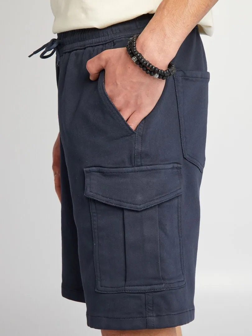 SHORT CON BOLSILLOS EN LOS LATERALES  AZUL