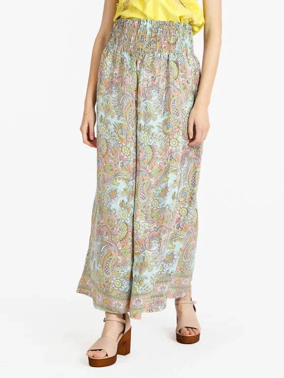Solada Pantalón ancho mujer de seda