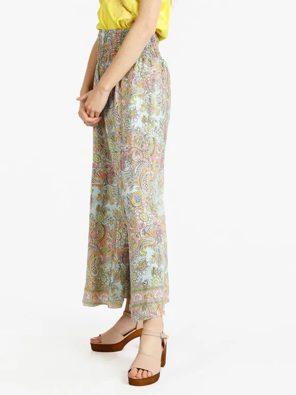Solada Pantalón ancho mujer de seda