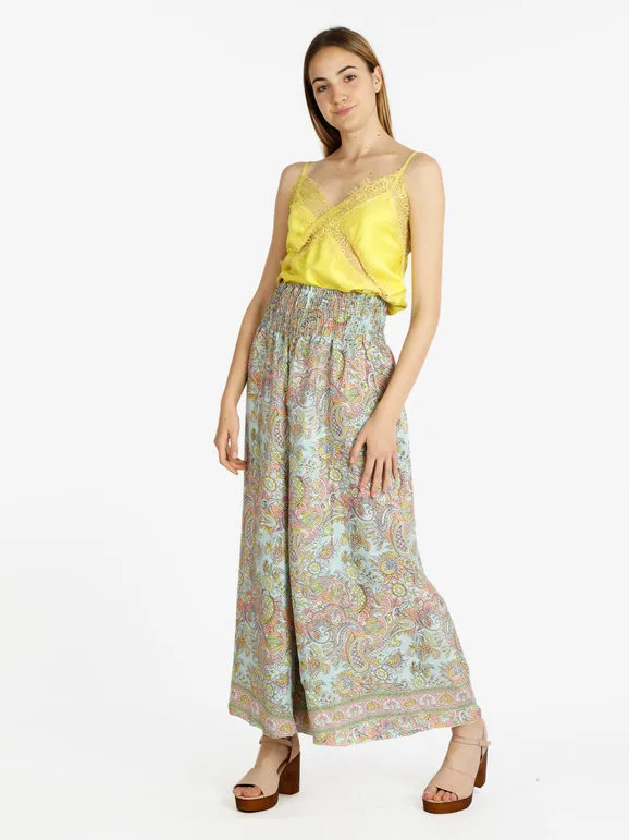 Solada Pantalón ancho mujer de seda