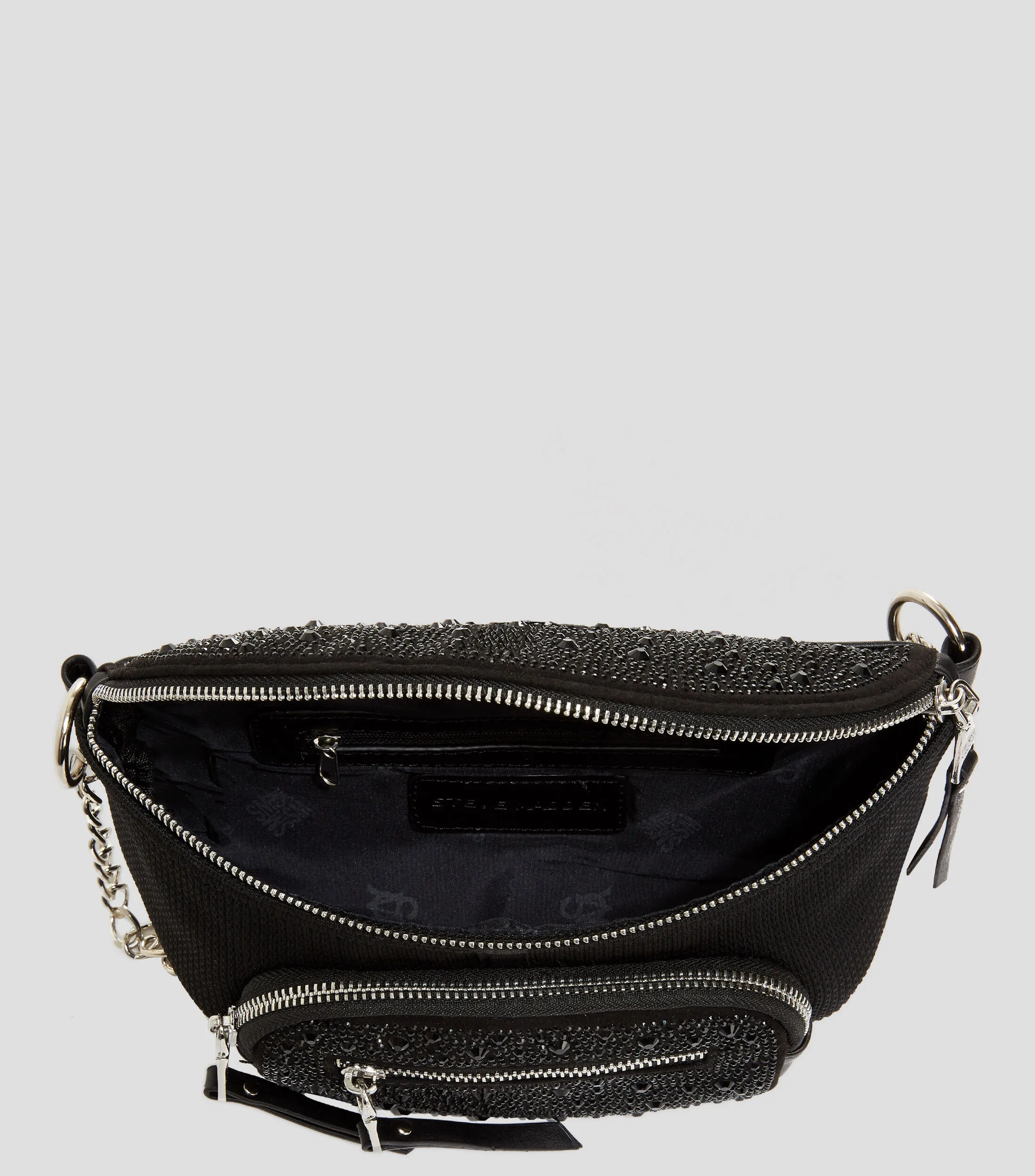 Steve Madden Bolso Cangurera Negra Mujer