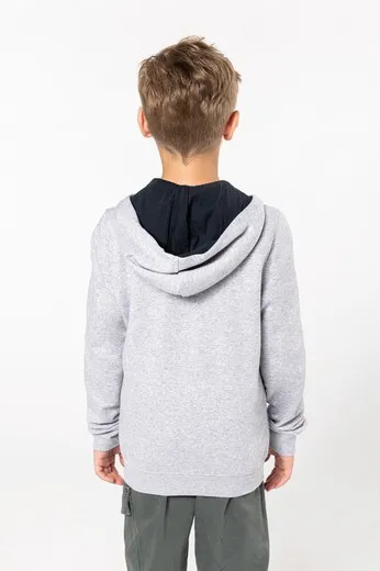 Sudadera capucha y cremallera niños