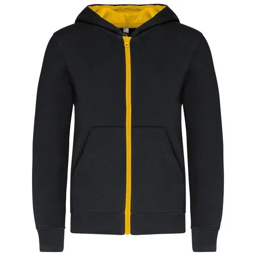 Sudadera capucha y cremallera niños