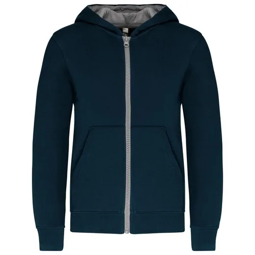Sudadera capucha y cremallera niños