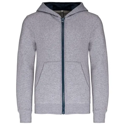 Sudadera capucha y cremallera niños