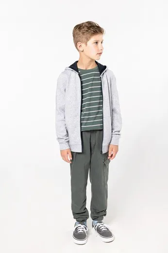 Sudadera capucha y cremallera niños