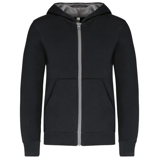 Sudadera capucha y cremallera niños