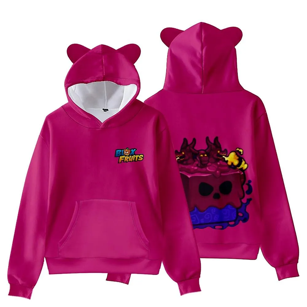 Sudadera con capucha Roblox Game Blox Fruits Cat Ears para adultos y niños impresa