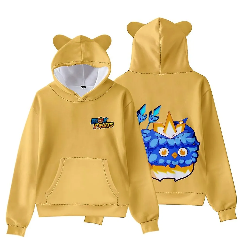 Sudadera con capucha Roblox Game Blox Fruits Cat Ears para adultos y niños impresa