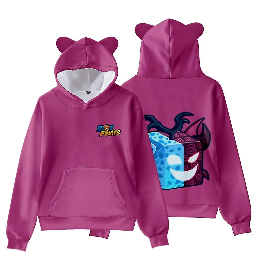 Sudadera con capucha Roblox Game Blox Fruits Cat Ears para adultos y niños impresa