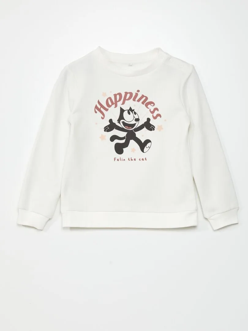 SUDADERA 'EL GATO FéLIX'   SO EASY  BLANCO