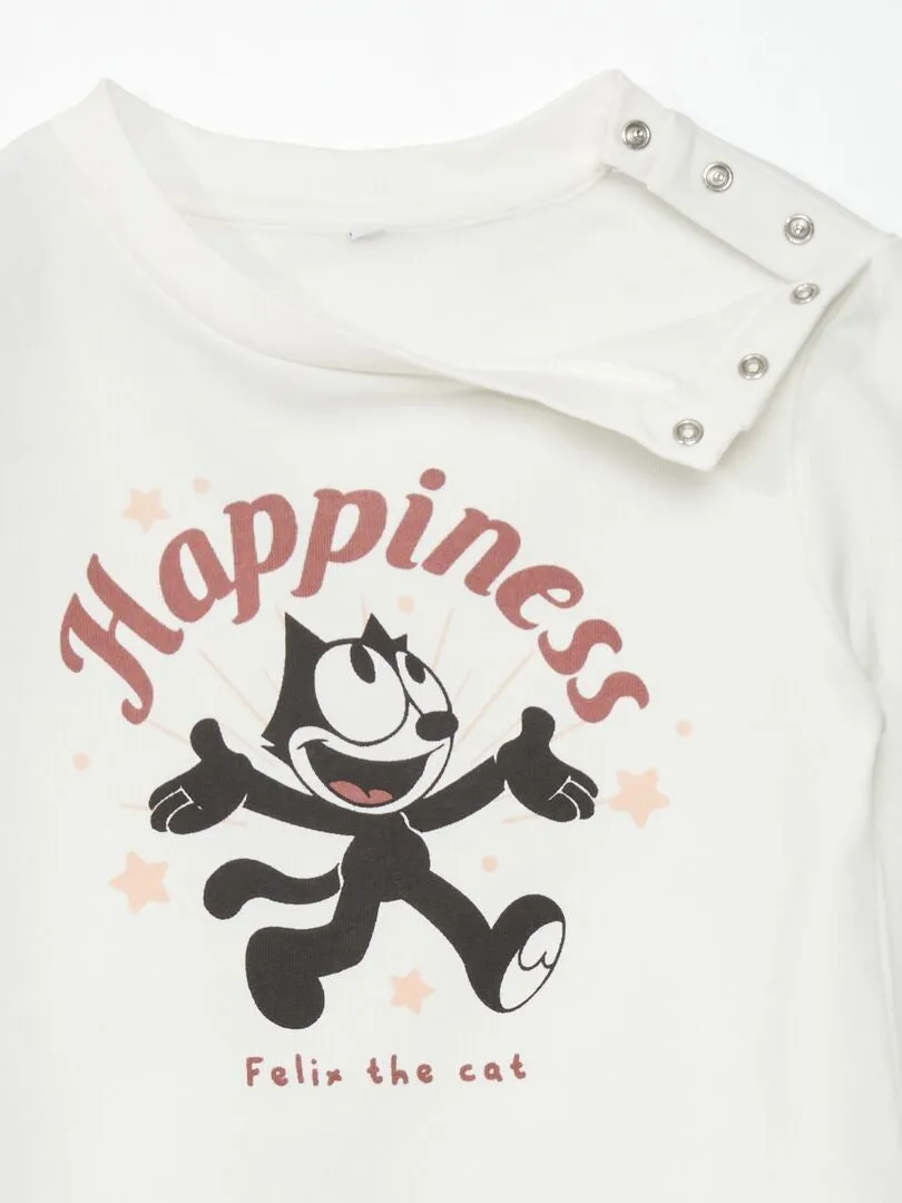 SUDADERA 'EL GATO FéLIX'   SO EASY  BLANCO